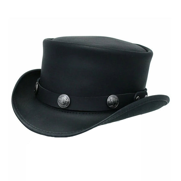 Marlow Steampunk Top Hat with American Five Cent Design