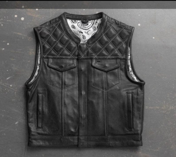 Leather Vest Black Leather Vest Denim Vest Leather Men Vest Biker vest Motorcycle Vest Men Motorcycle Gifts For Men