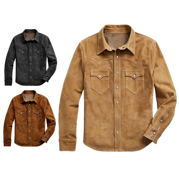 The Ultimate Suede Trucker Jacket & Cowboy Shirt