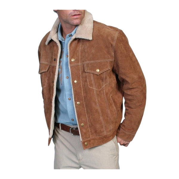 Brown Cowboy Leather Jacket for Country Side Rodeo Adventures